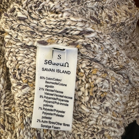 NWOT Sessun “Savan Island” short sleeve sweater size small - Picture 7 of 8